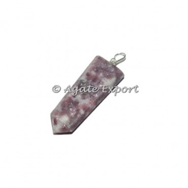 Lepidolite Flat Pencil Pendants