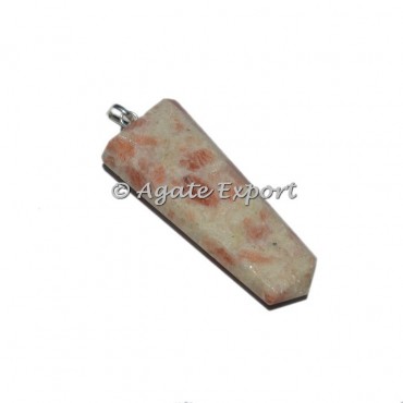 Sunstone Flat Pencil Pendants