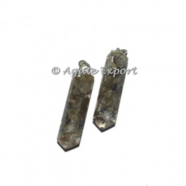 Labrodrite Orgonite Pencil Pendant