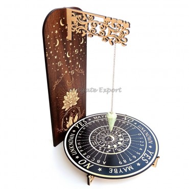 Illuminated Lotus Pendulum Holder And Divination Board Set Bloom with Intuition