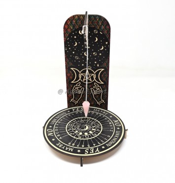 Triple Moon With Pentagram Rainbow Pendulum Board Holder