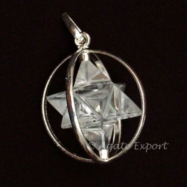 Crystal Mercaba Star Silver Made Pendants.