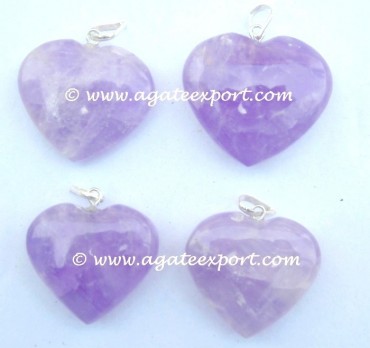Amethyst Hearts Pendants.