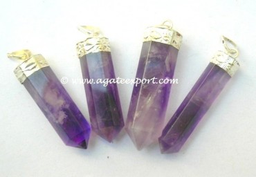 Amethyst Pencil Point Pendants.