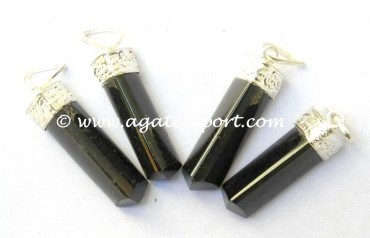 Black Tourmaline Pencil Point Pendants