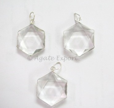 Crystal David Star Pendants