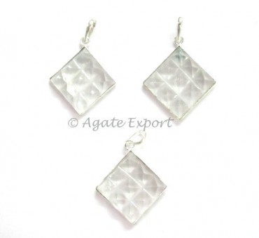 Nine Pyramids Crystal Quartz Pendants