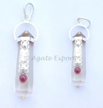 Crystal Quartz Double Terminated Pendants