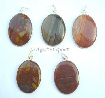 Indian Agate Oval Pendants