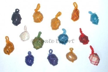 Mix Agate Tumbled Pendants