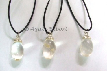 Crystal Quartz Lingam With Lather Cord