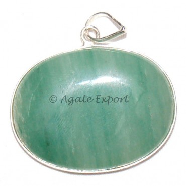 Green Aventurine Oval Pendants