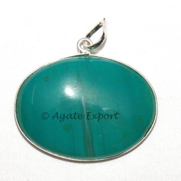 Green Onyx Oval Pendants