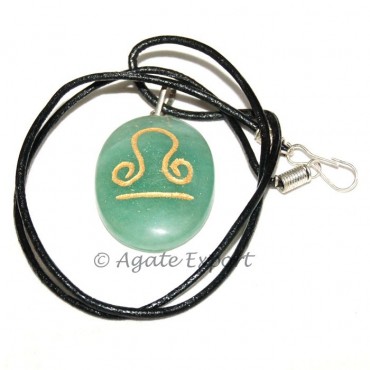 Green Aventurine Libras Zodiac Sign Pendants