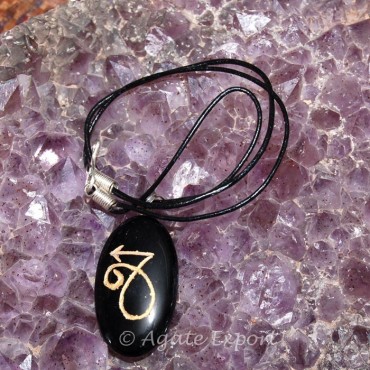 Black Agate Capricorns Zodiac Sign Pendants