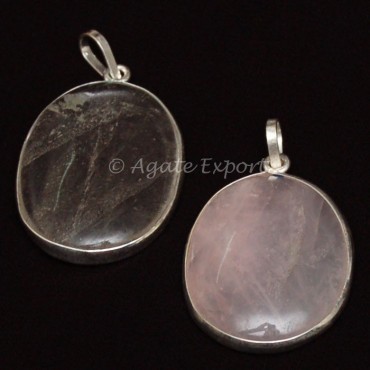 Mix Quartz Oval Pendants