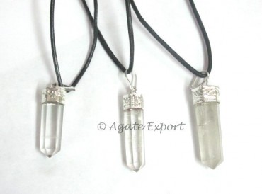 Crystal Quartz Pencil Pendants