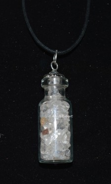 Crystal Quartz Chips Bottle Pendant