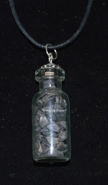 Black Agate Chips Bottle Pendant