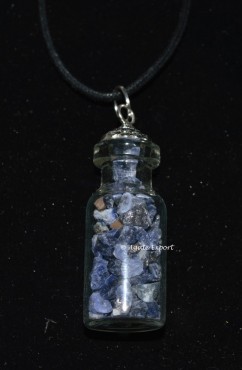 Sodailite Chips Bottle Pendant