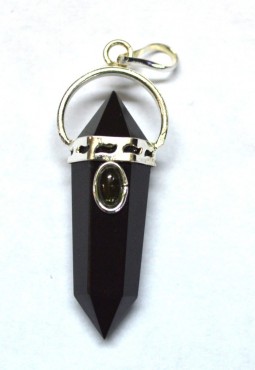 Black Double Point Pendants