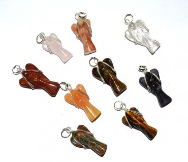 Mix Gemstone Angel Pendants
