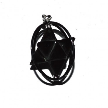 Black Agate Cage Pendants