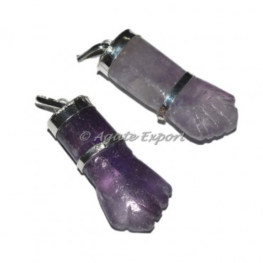 Amethyst figa Charm Pendants