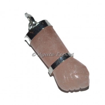 Rose Quartz figa Charm Pendants