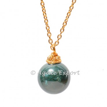Bloodstone Ball Pendants