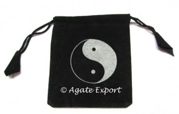 Ying Yang Symbol Velvet Bag.
