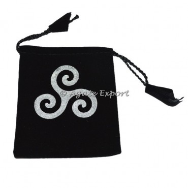 Celtic Sign Printed Velvet Bag