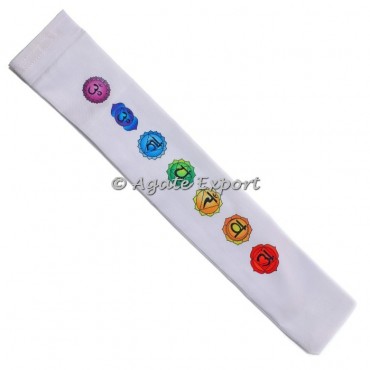 Sanskrit Letters Printed Satin Pouch with Symbols 1