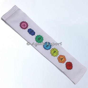 Satin Pouch with Printed Chakra Symbols 2