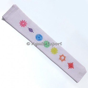 Satin Pouch with Printed Chakra Symbols 5