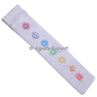 Satin Pouch with Printed Chakra Symbols 8