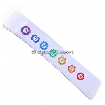 Sanskrit Letters Printed Satin Pouch with Symbols 2