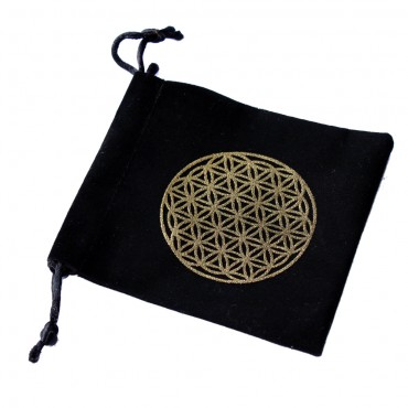 Golden Flower of life pouch