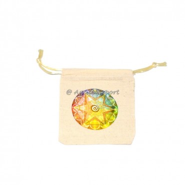 Accent Pentagram Printed Cotton Pouch