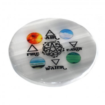 Element Printed Selenite Coaster