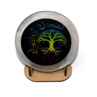 Accent Tree of life Printed Selenite Coaster