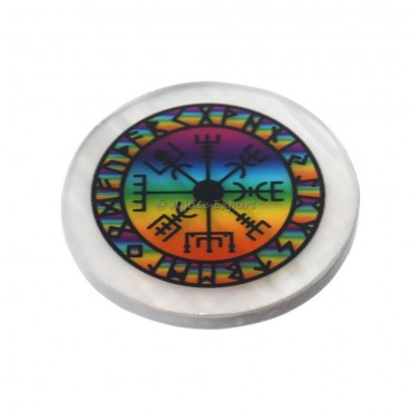 Runic Symbol Printed Selenite Coaster