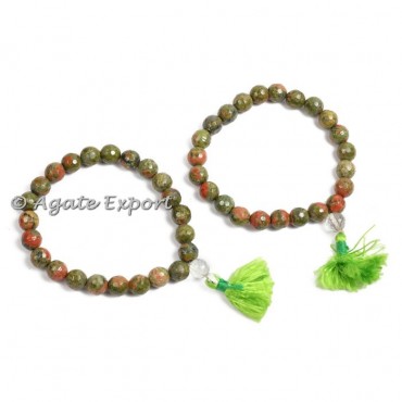 Unakite Faceted Power Bracelets