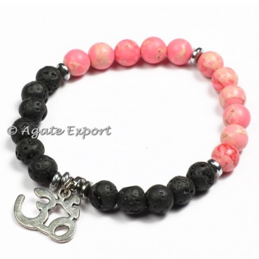 Howlite and Lawa Healing Bracelets