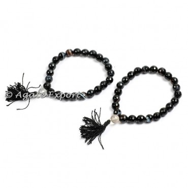 Black Onyx faceted Power Bracelets