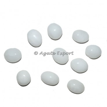 White Agate Ring Cabs