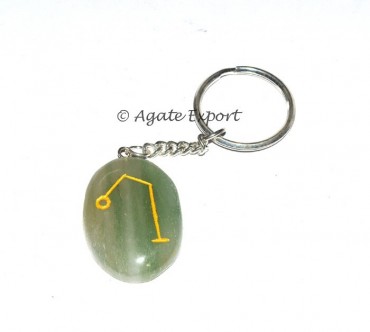 Arch  Green Oval Reiki Keychains