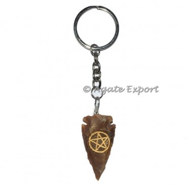 Pentagram Arrowheads Keychain