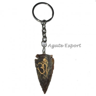 Om Arrowheads Keychain