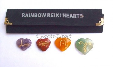 Rainbow Reiki Hearts Set.